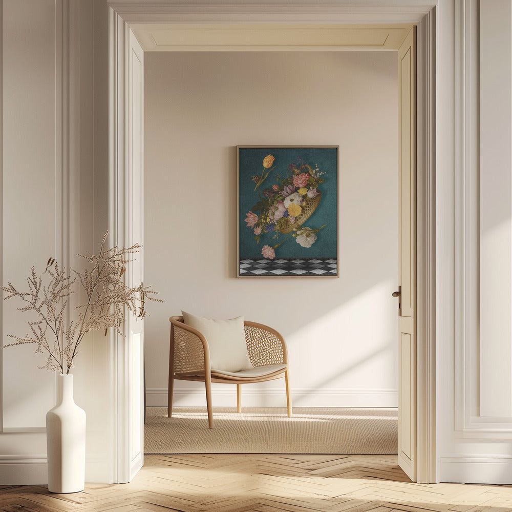 Schwimmender Blumenkorb | Poster