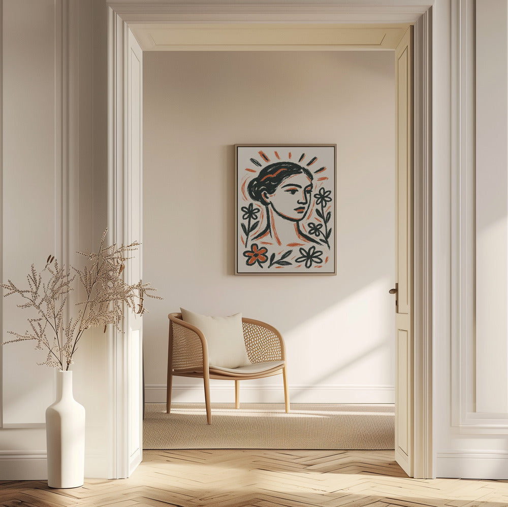Floral Muse Portrait | Poster