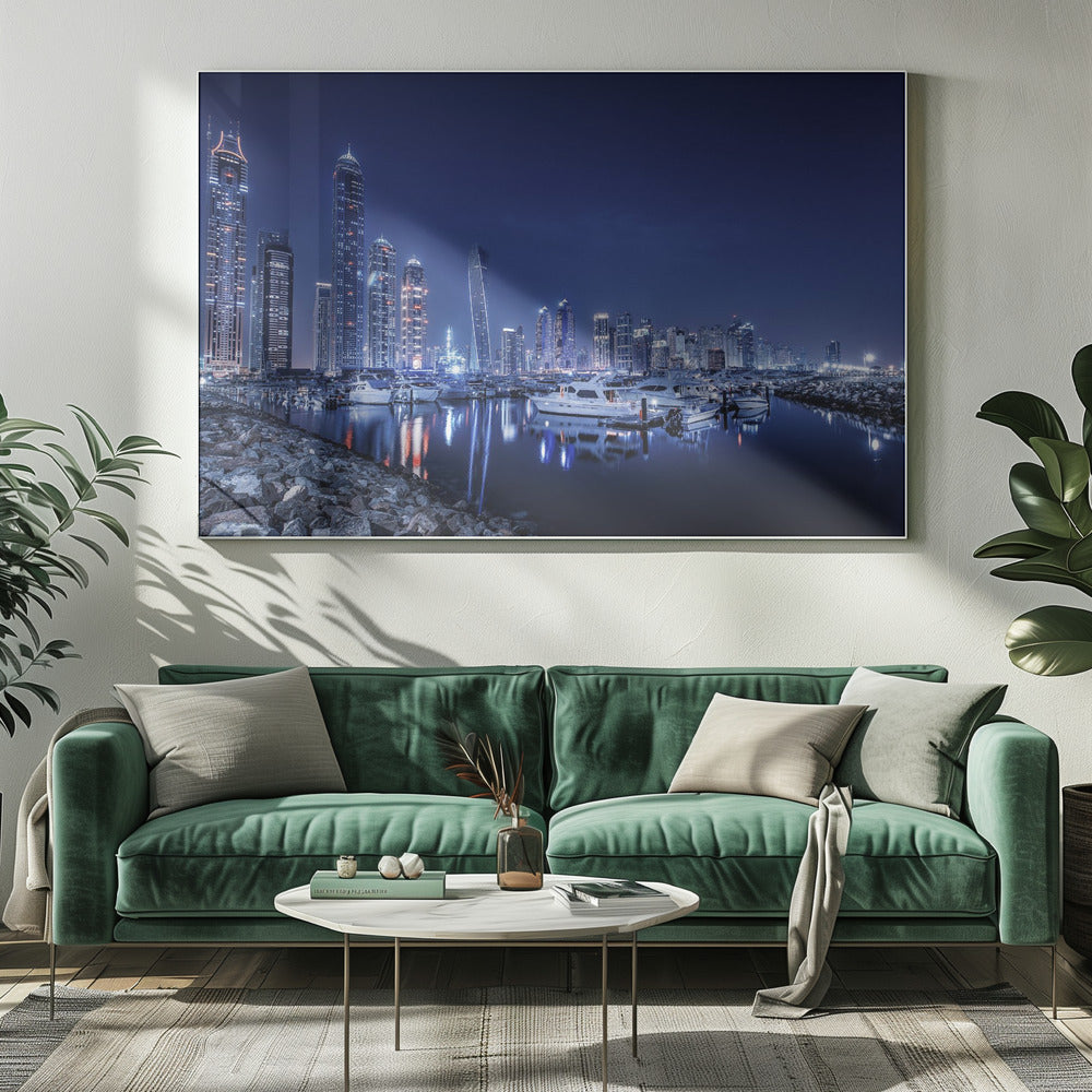 Blå nat | Lærredsbilleder