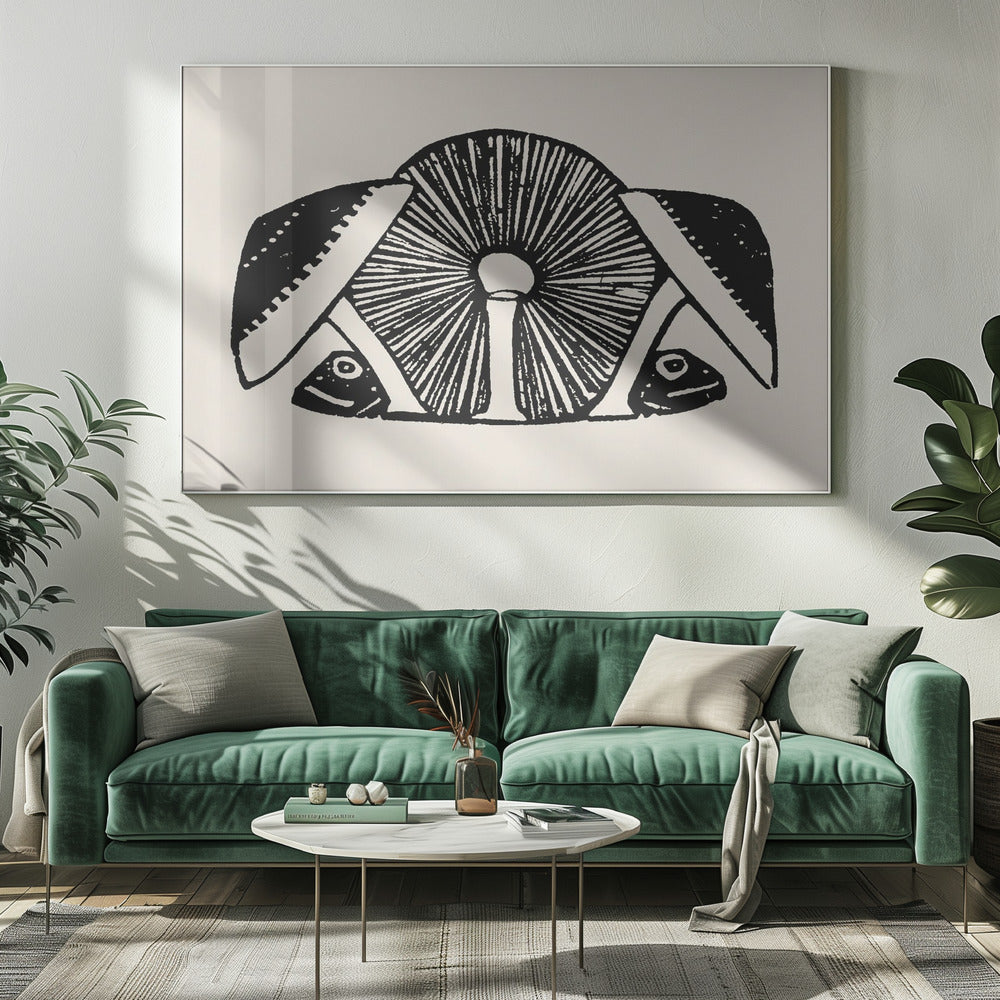 Trzy Grzyby 1892 Beżowy | Wydruki na łótnie