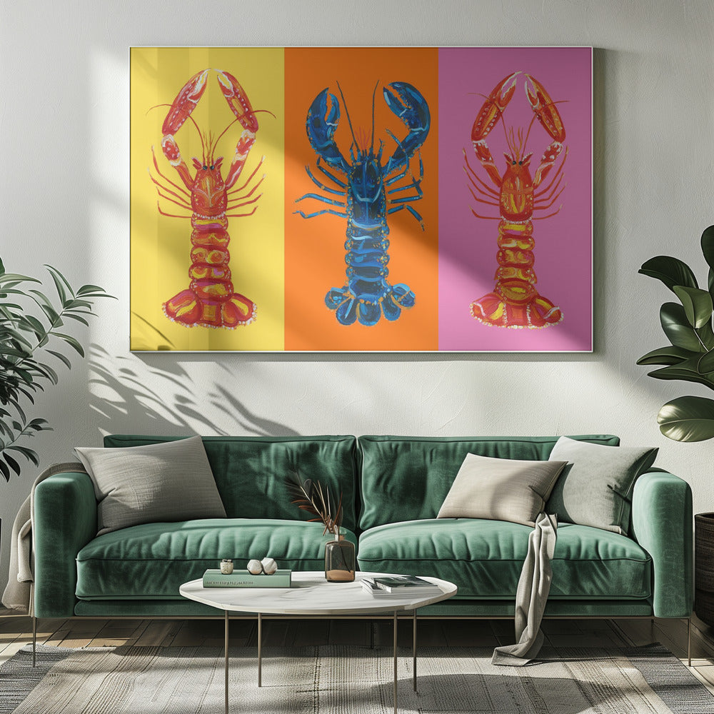 Lobster Langoustines Pop Art 3 | Canvastaulut