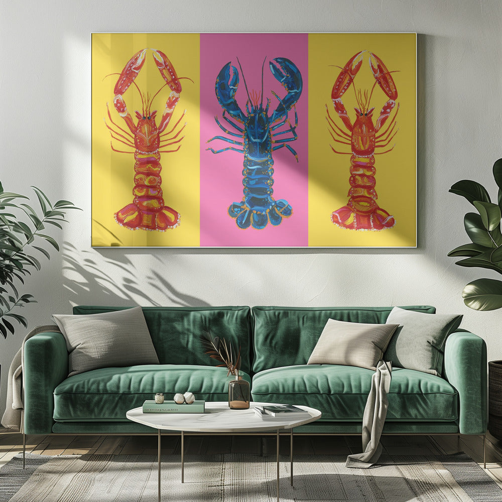 Lobster Langoustines Pop Art 2 | Canvastaulut