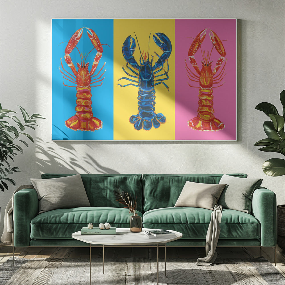 Lobster Langoustines Pop Art | Canvastaulut