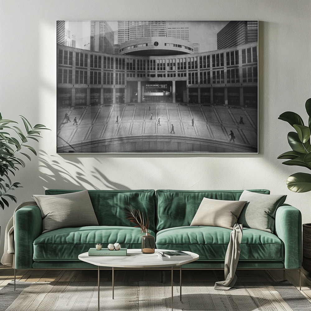 gente entrando y saliendo. Impresiones en Lienzo