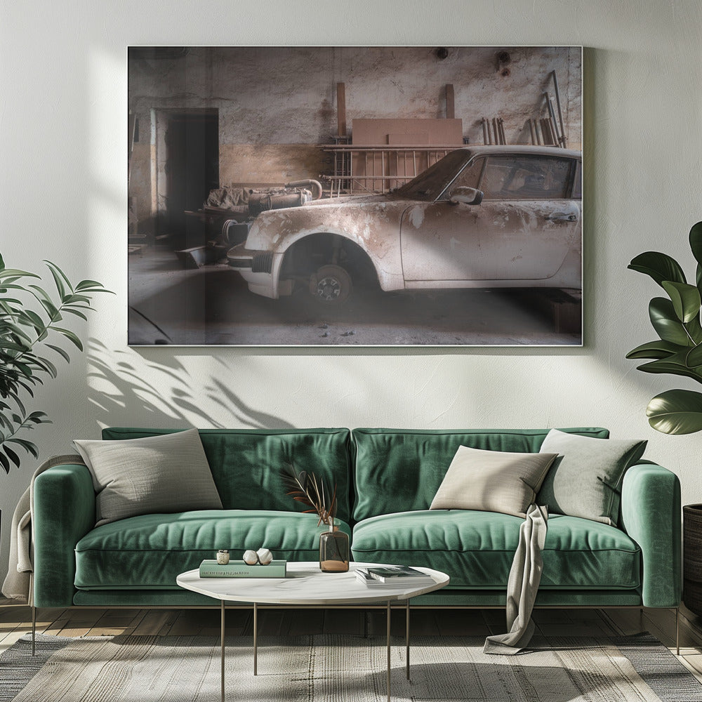Porsche polvoriento | Impresiones en Lienzo