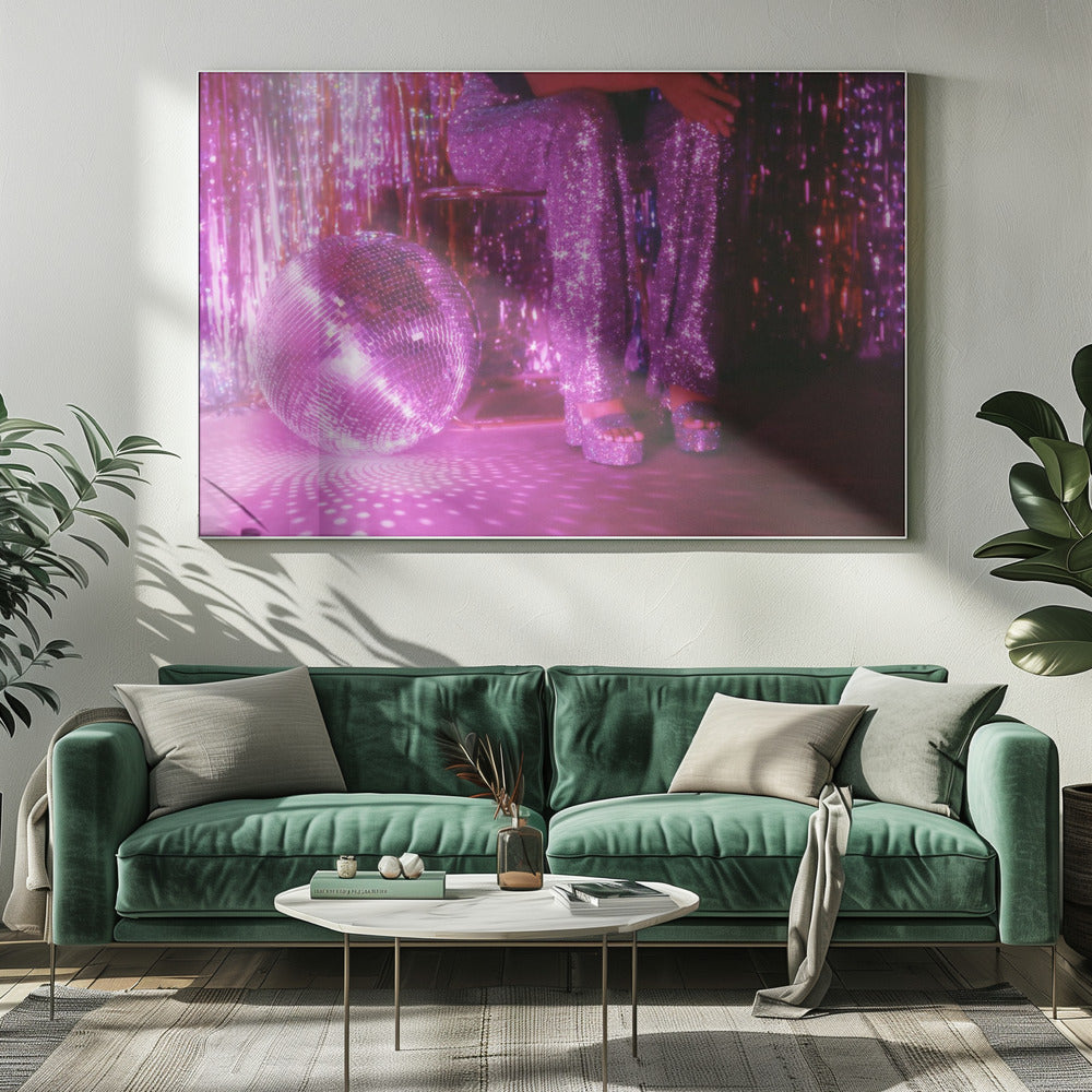 Glitter-diskotunnelmaa | Canvastaulut