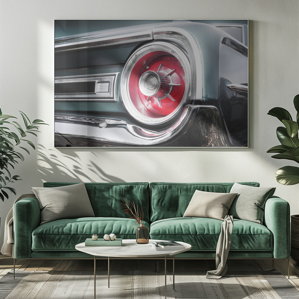 Amerykański klasyczny samochód Galaxie 500 1964 Tył | Wydruki na łótnie