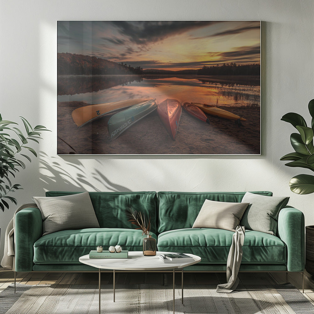 Sonnenaufgang am See | Leinwand-Bilder