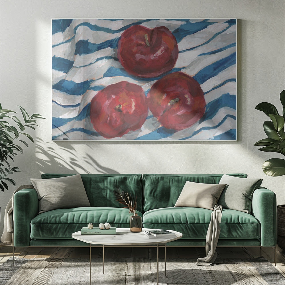 Drei Pflaumen | Leinwand