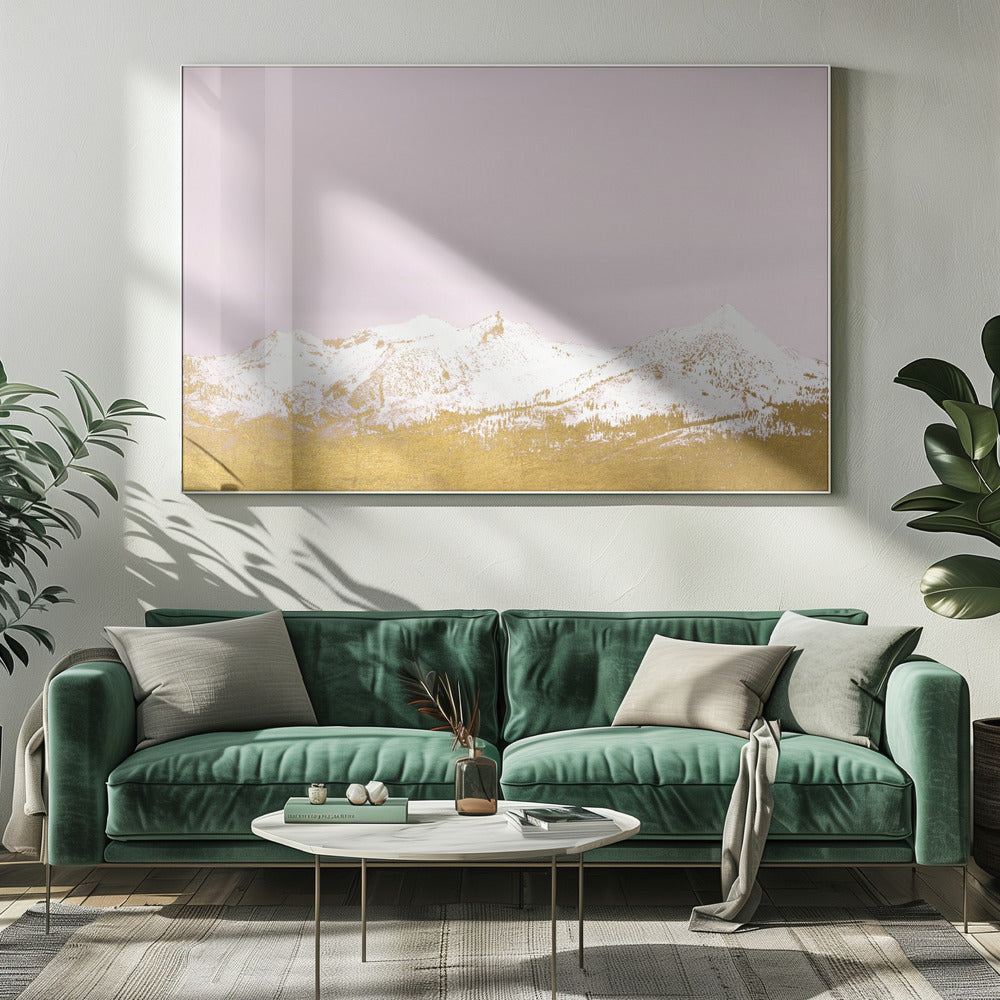 Montagnes d'or | Tableaux sur Toile
