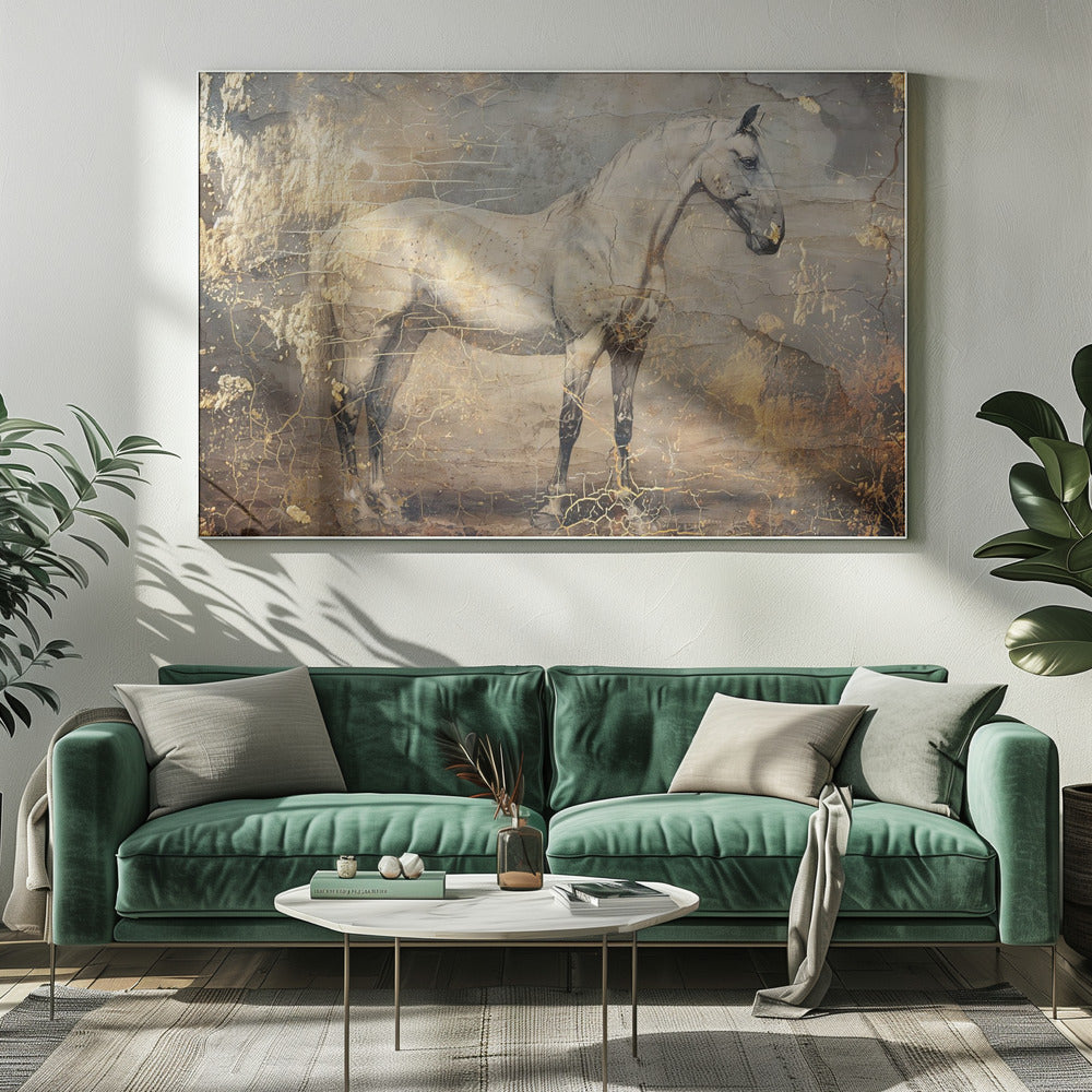 Pferd Vintage Kunst Illustration 06 | Leinwand
