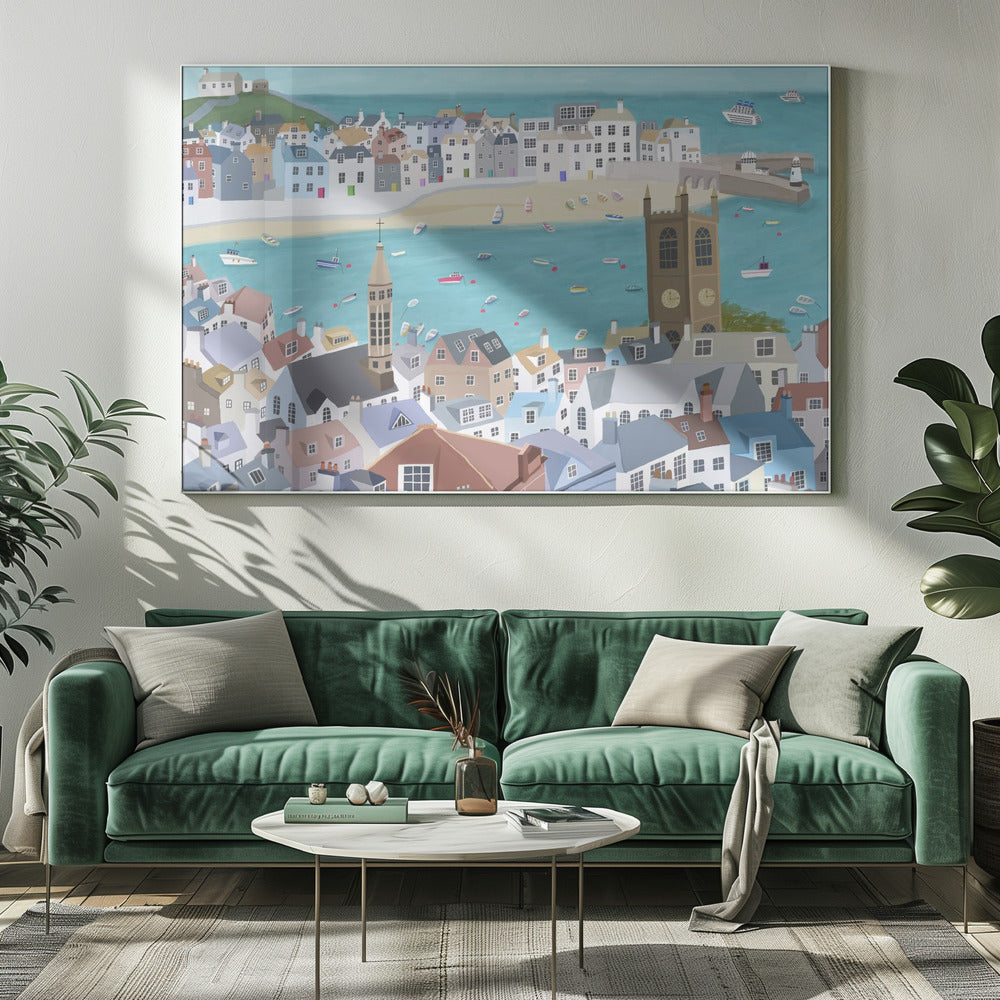 The Beautiful St Ives, Cornwall, UK by Artist Carla Daly | Canvas