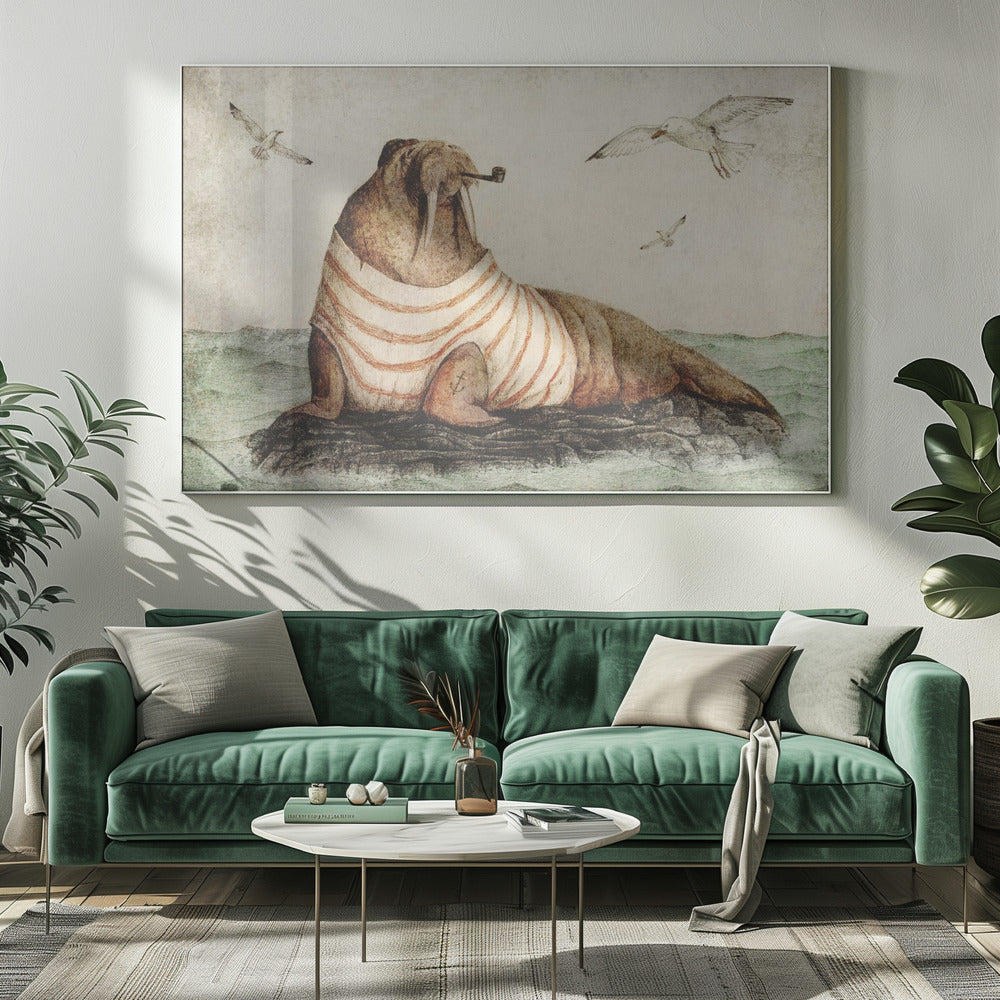Gentleman am Meer | Leinwand