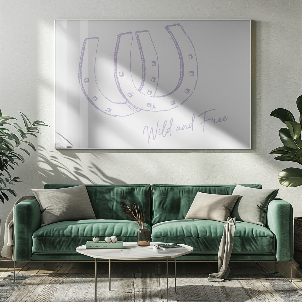 Horseshoe Wild and Free Purple | Canvas