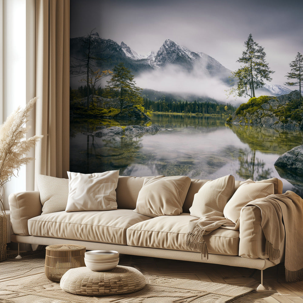 Sateinen aamu Hinterseessä (Baijeri) | Valokuvatapetit