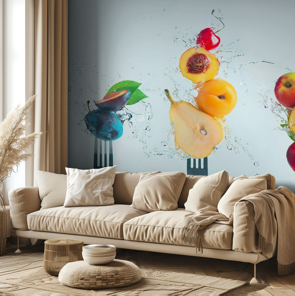 Obstsalat zubereiten | Fototapeten