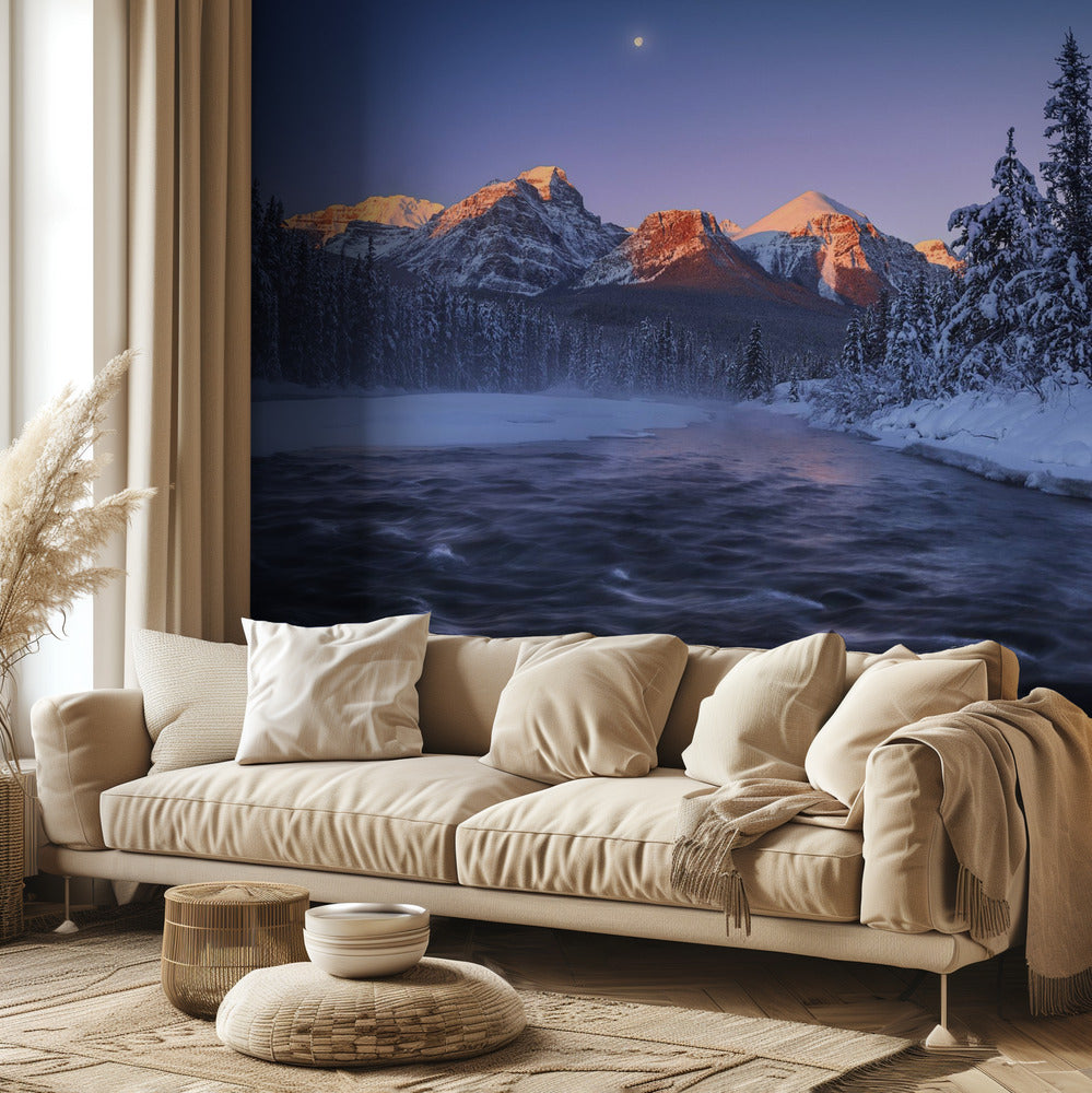 Talvinen Kanadan Kalliovuoret | Valokuvatapetit