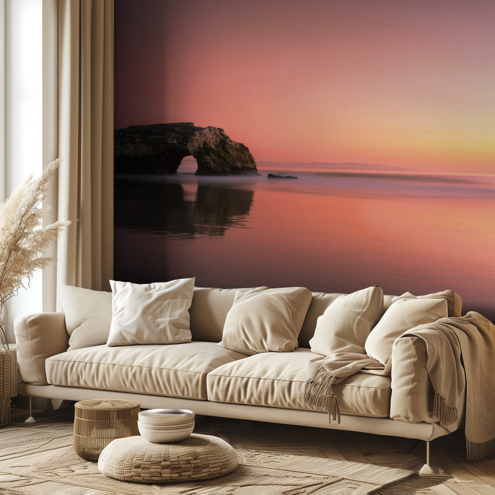 Auringonlasku luonnonsillalla-2 | Valokuvatapetit