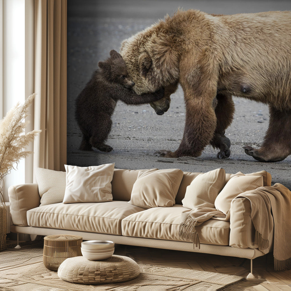 Un pequeño abrazo de oso | Papel Pintado Fotográfico