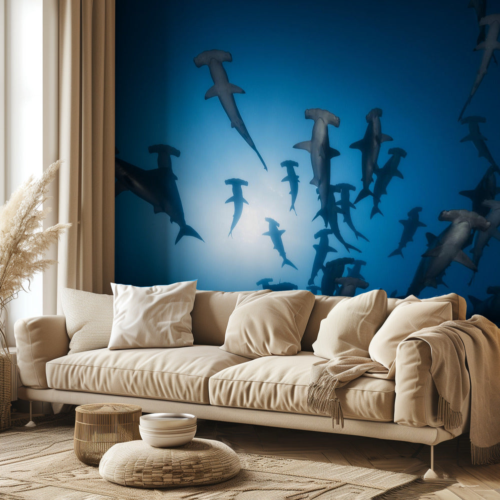 Tiburón martillo - Fotografía submarina | Papel Pintado Fotográfico