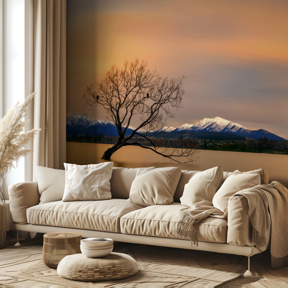 Morgengløden over Wanaka-søen | Fototapeter