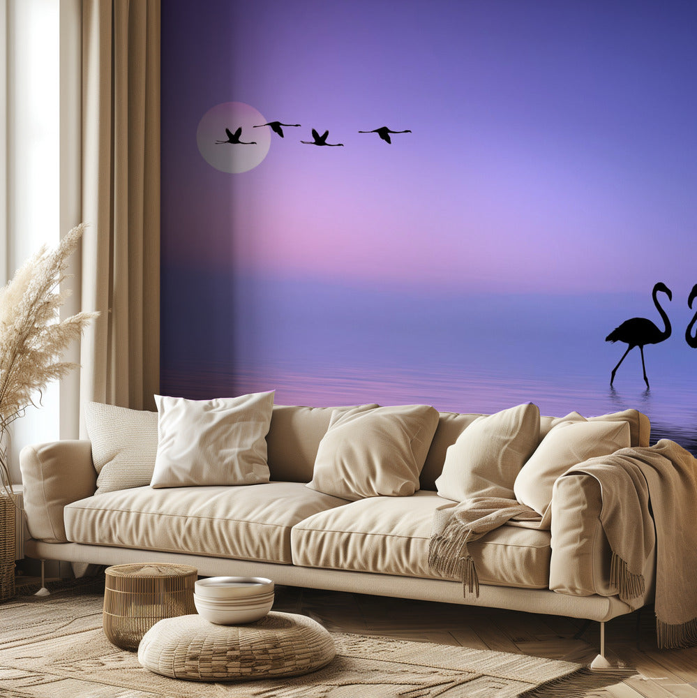 Lentävä flamingo | Valokuvatapetit