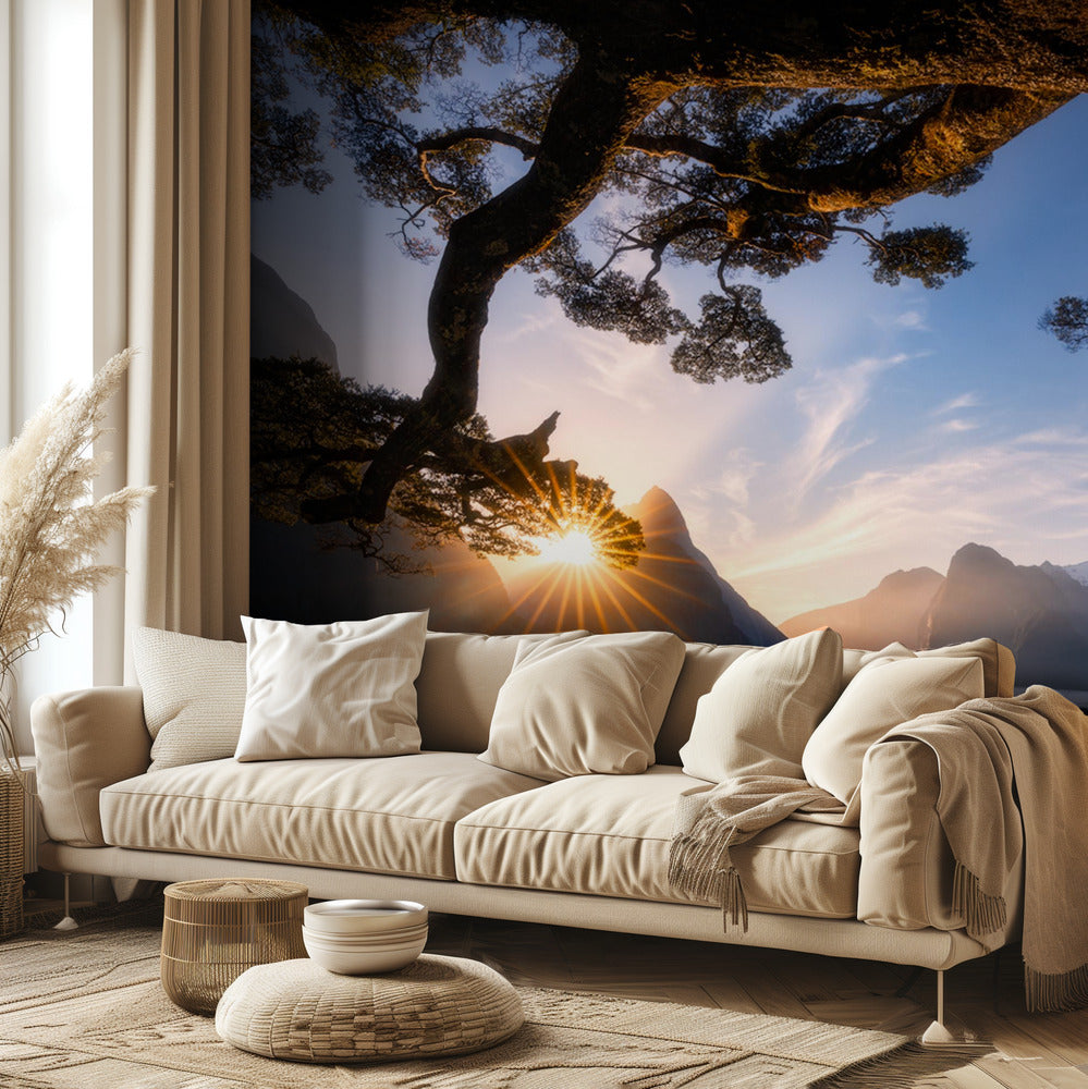 Aurinkoinen päivä Milford Soundissa | Valokuvatapetit