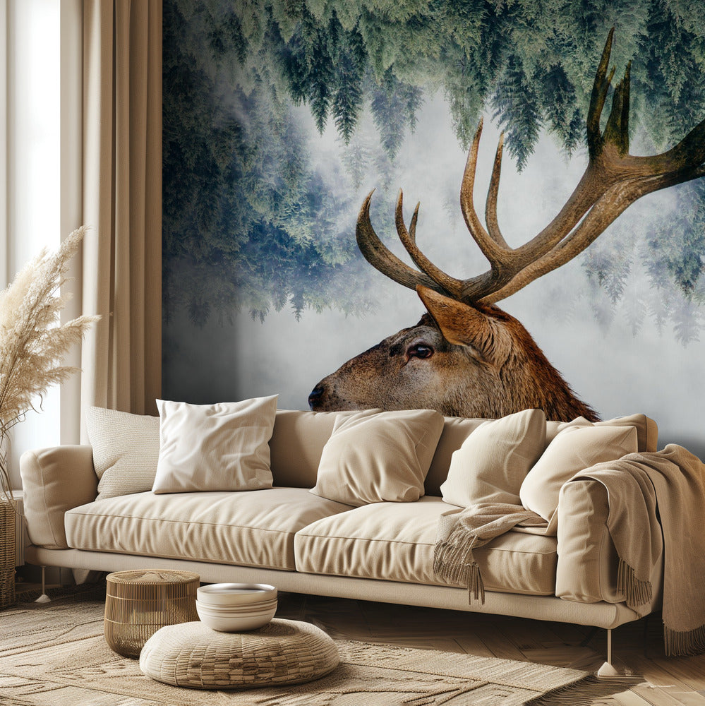 Peura ja metsä | Valokuvatapetit