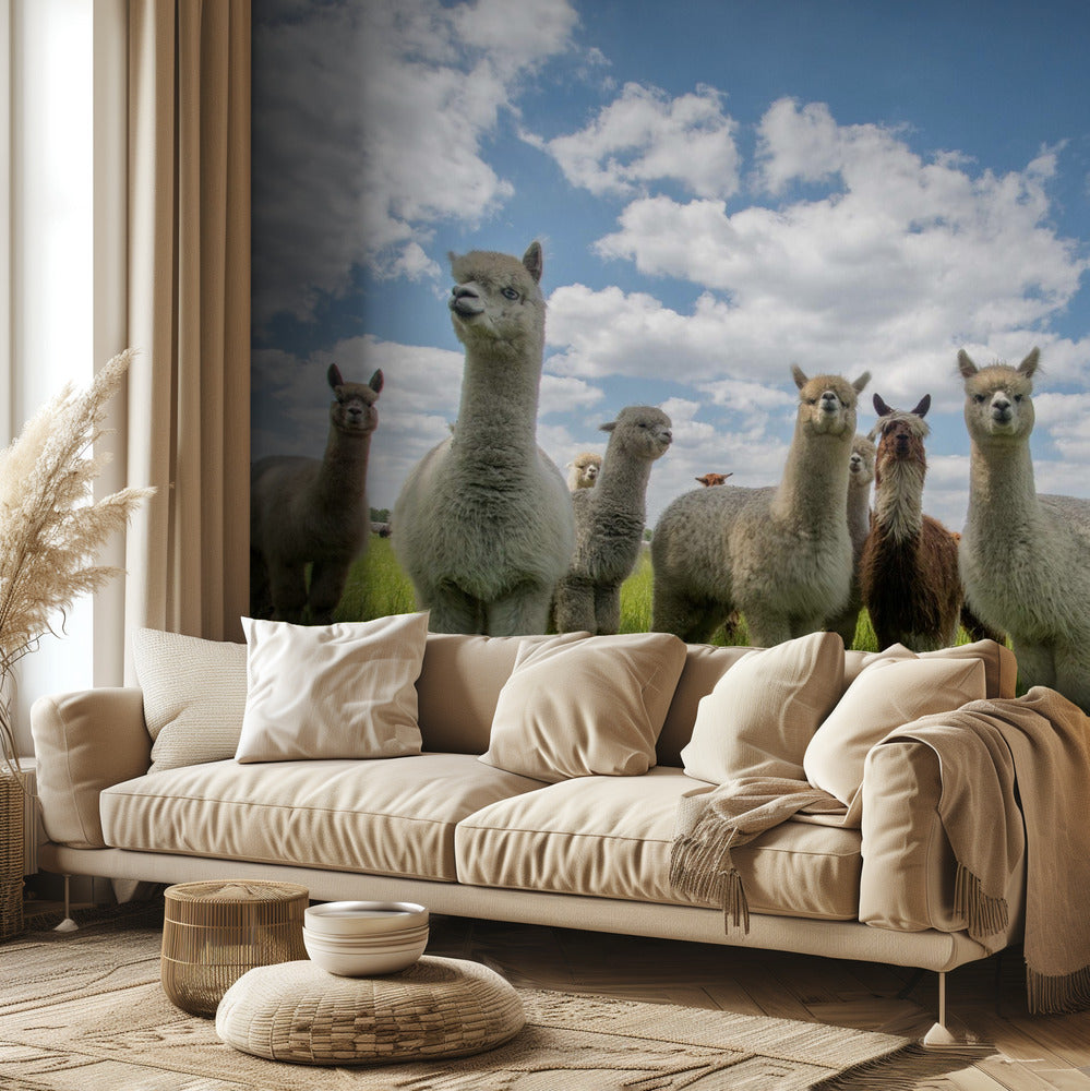 Lähetä alpakoiden koti! Valokuvatapetit