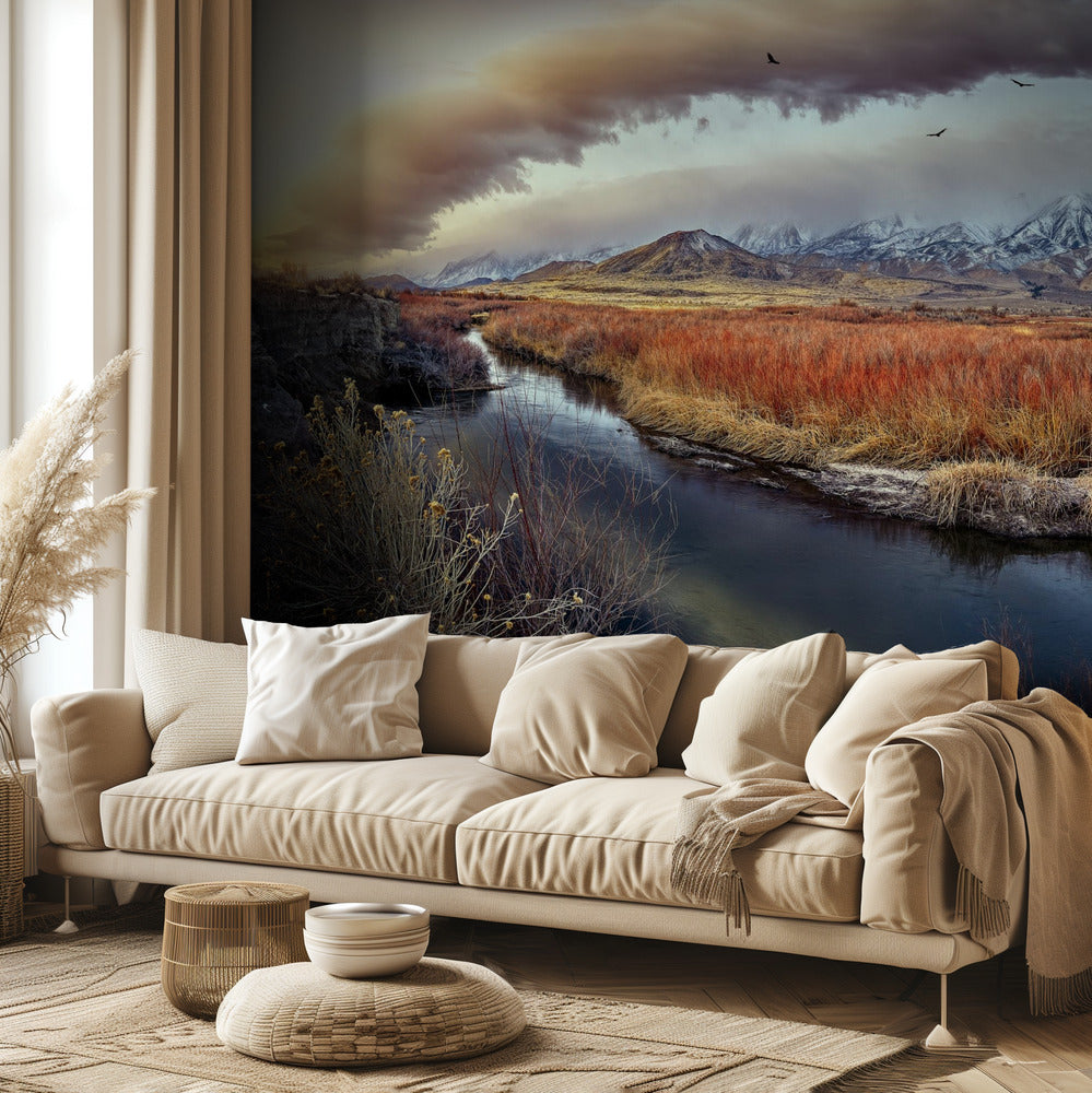 Owens-joki auringonnousussa | Valokuvatapetit