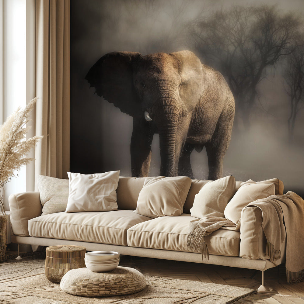 "...norsu juomassa vettä..." | Valokuvatapetit