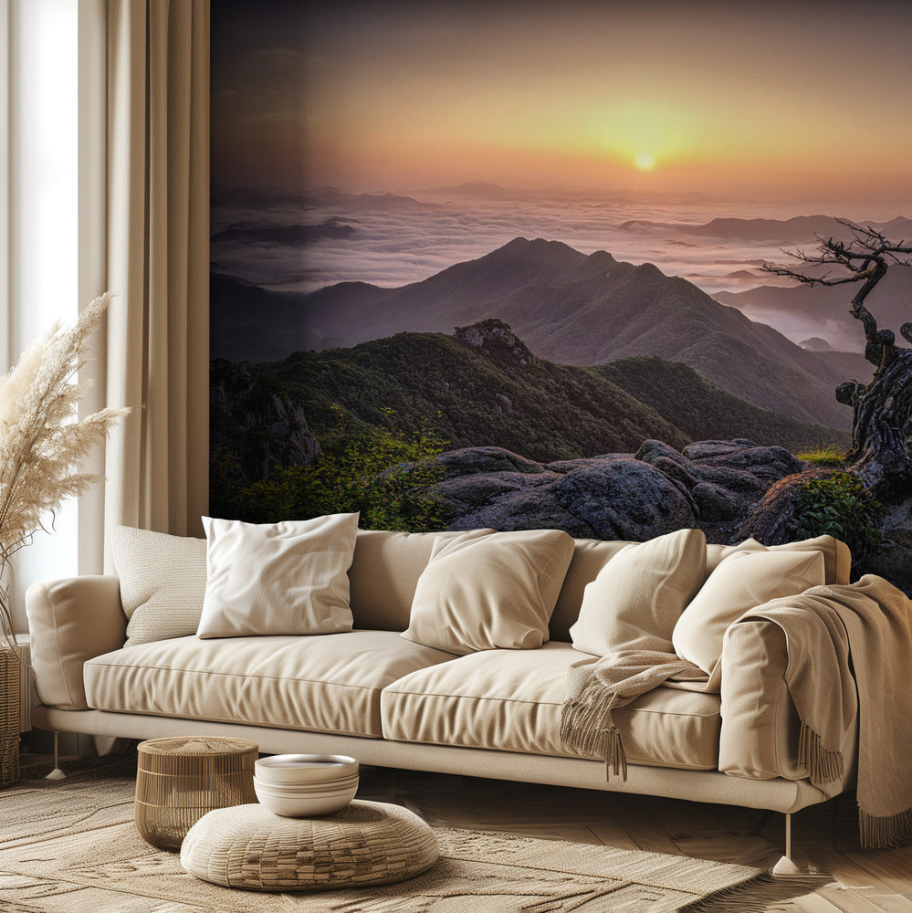 Auringonnousu huipulla | Valokuvatapetit