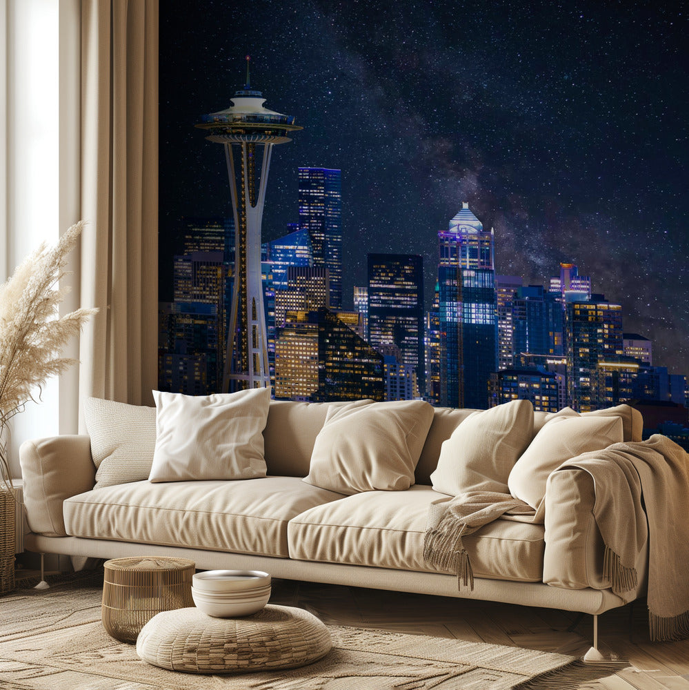 Noche en Seattle | Papel Pintado Fotográfico