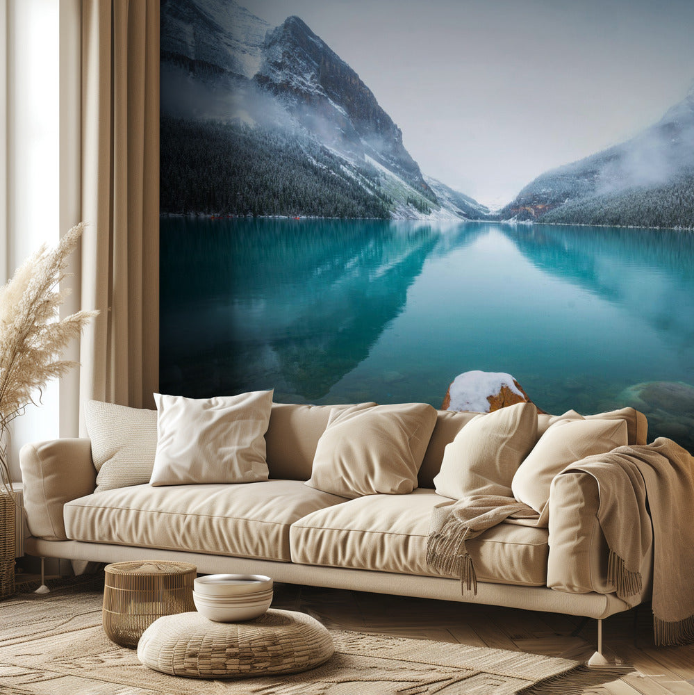 Sumuinen Louise-järvi | Valokuvatapetit