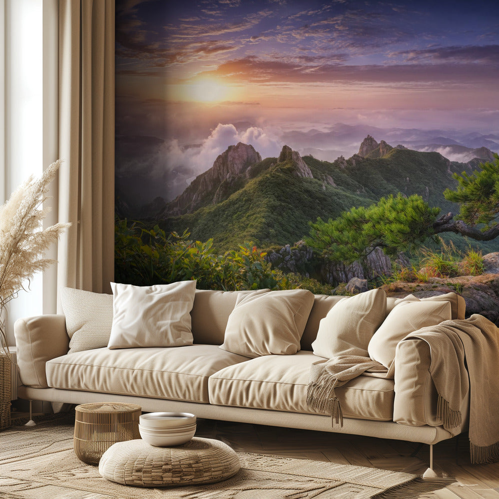 Pine tree on the rock | Wallpaper