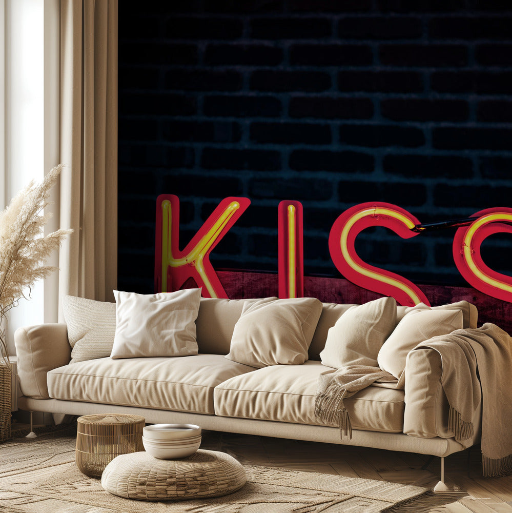 Neon-suudelma | Valokuvatapetit