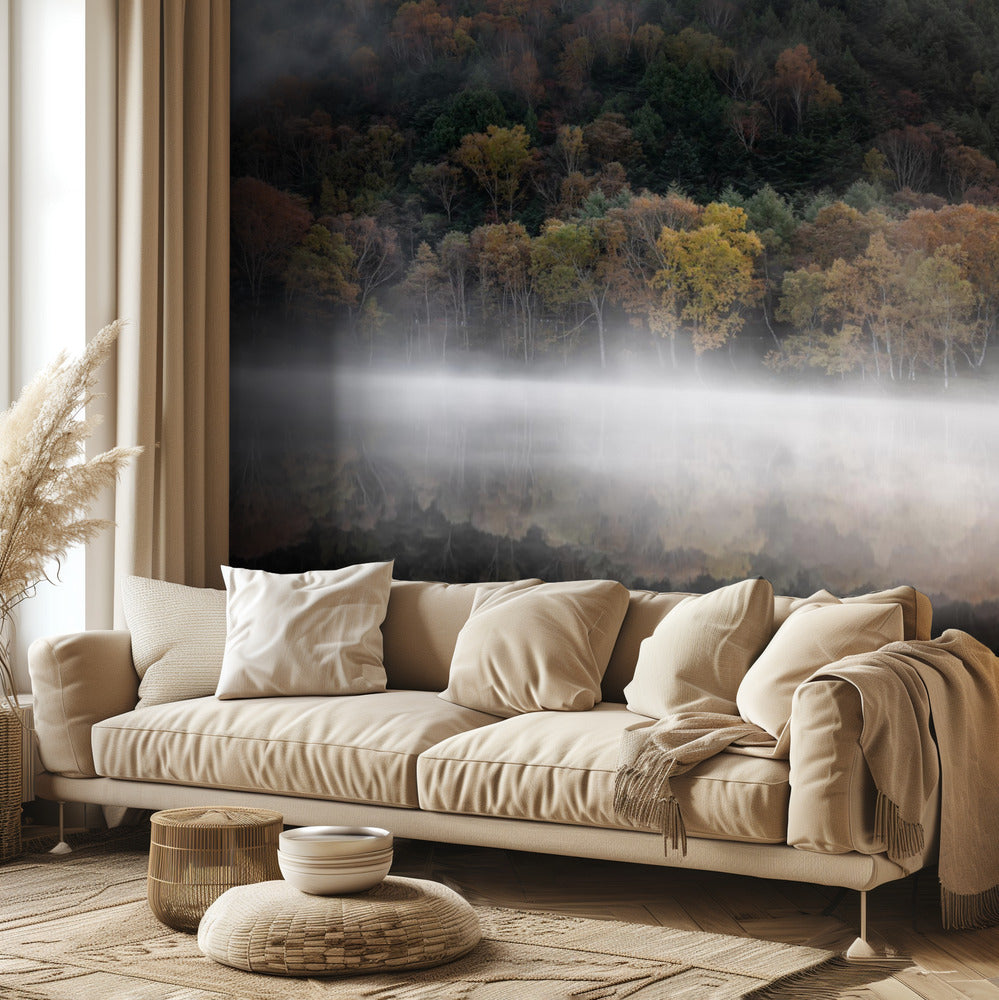 The mystical pond in the autumn | Wallpaper