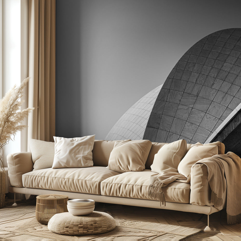 Świątynia Lotosu .. skala szarości | Fototapeta