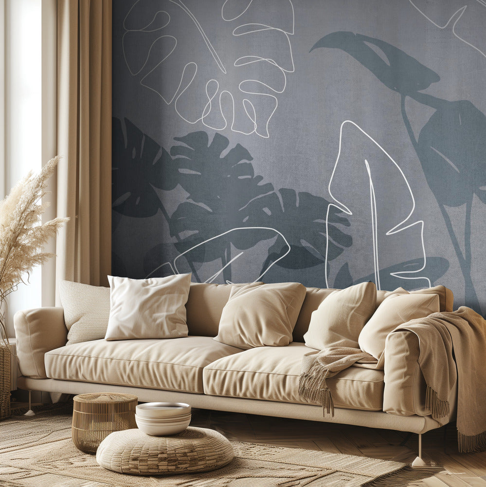 Abstrakti kasvitieteellinen ja viivamainen | Valokuvatapetit