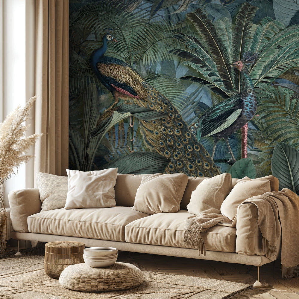 Jungle Birds Garden No2 | Wallpaper