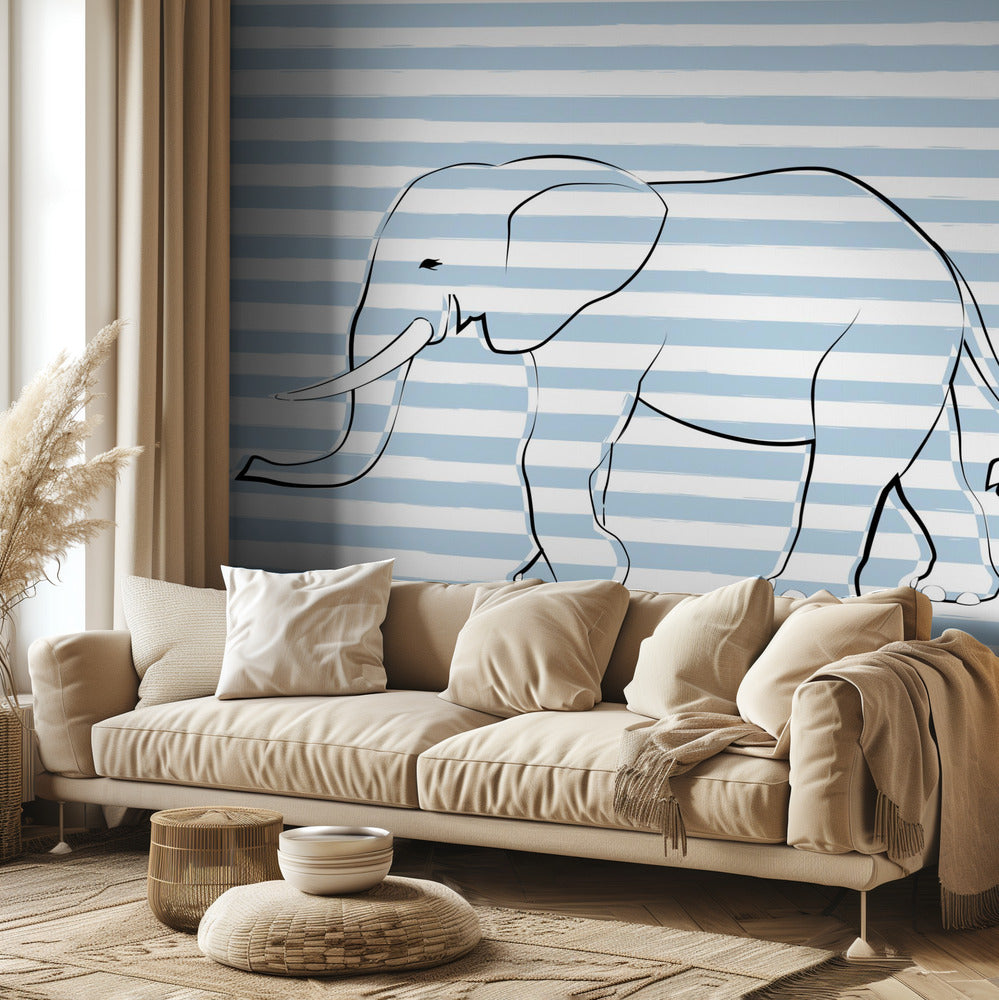Stripe Elephant | Wallpaper