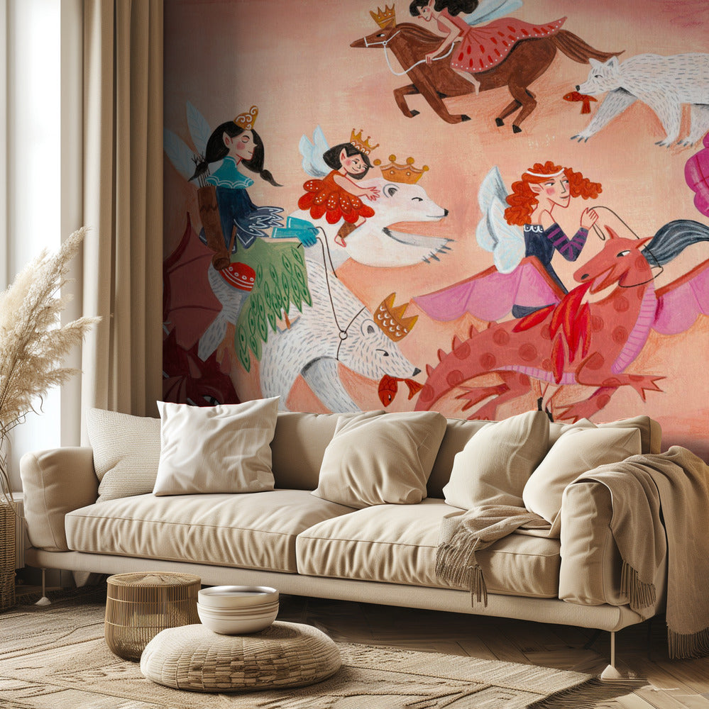 Fairy, bears and dragons dreams | Wallpaper