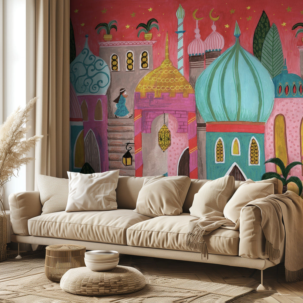 Różowe orientalne miasto Betlejem | Fototapeta