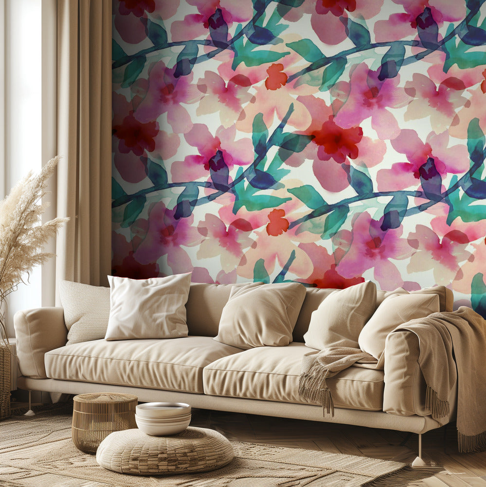 Floral Parade II | Wallpaper