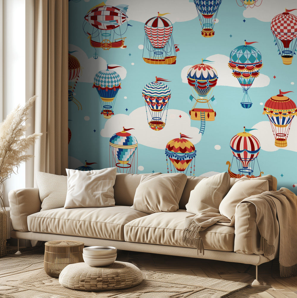 Pilvissä ylhäällä_Sinivihreä | Valokuvatapetit