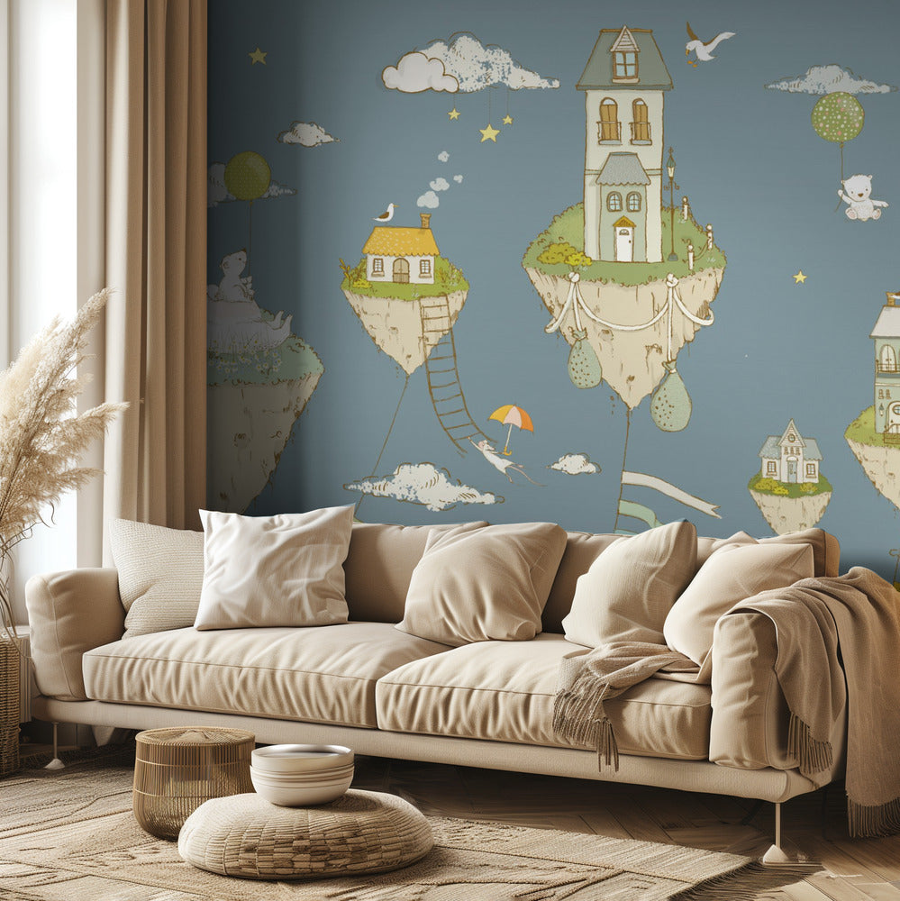 Floating Islands_NightBlue | Wallpaper