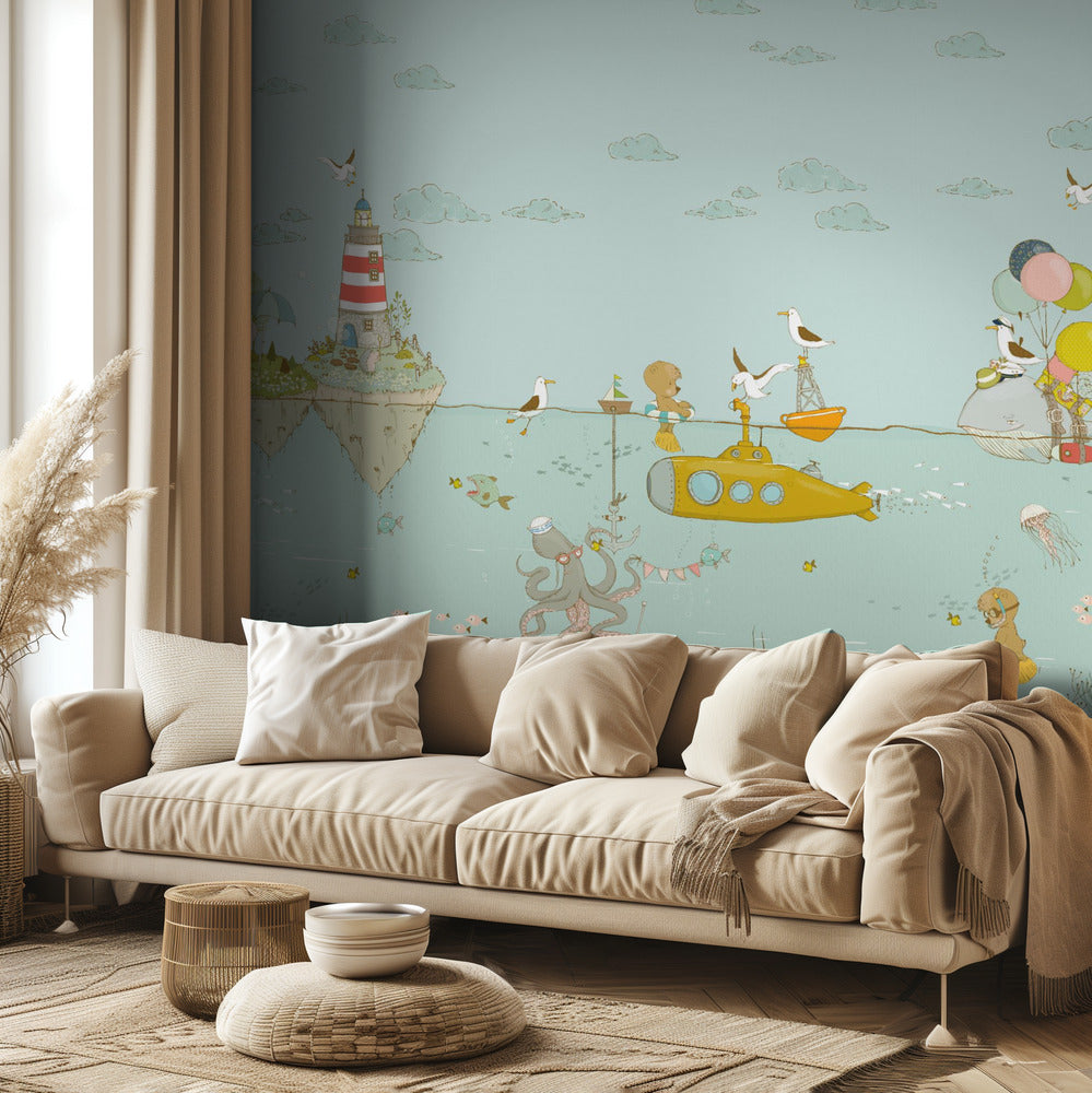 Submarino amarillo | Papel Pintado Fotográfico