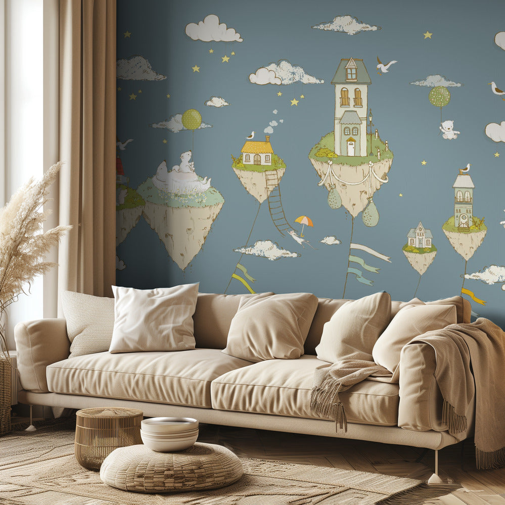 Floating Islands_NightBlue | Wallpaper