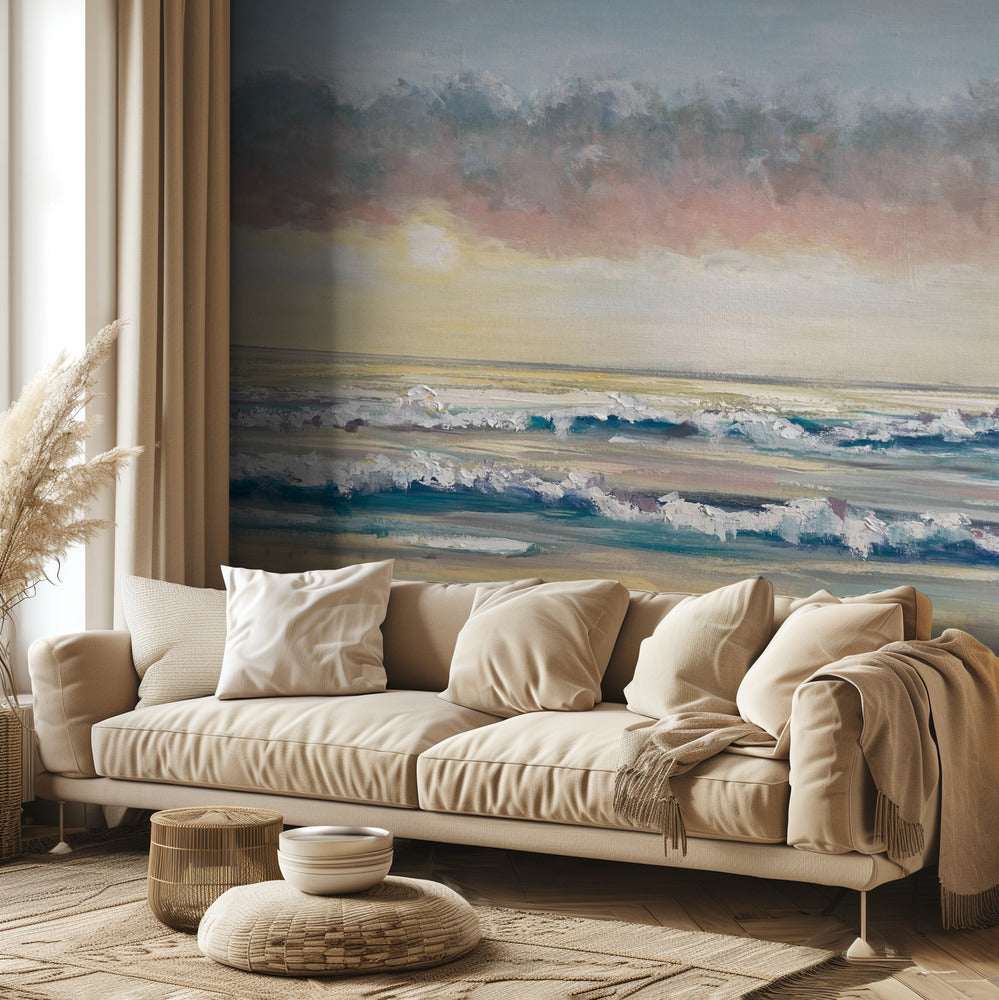 Aallot aamunkoitteessa | Valokuvatapetit