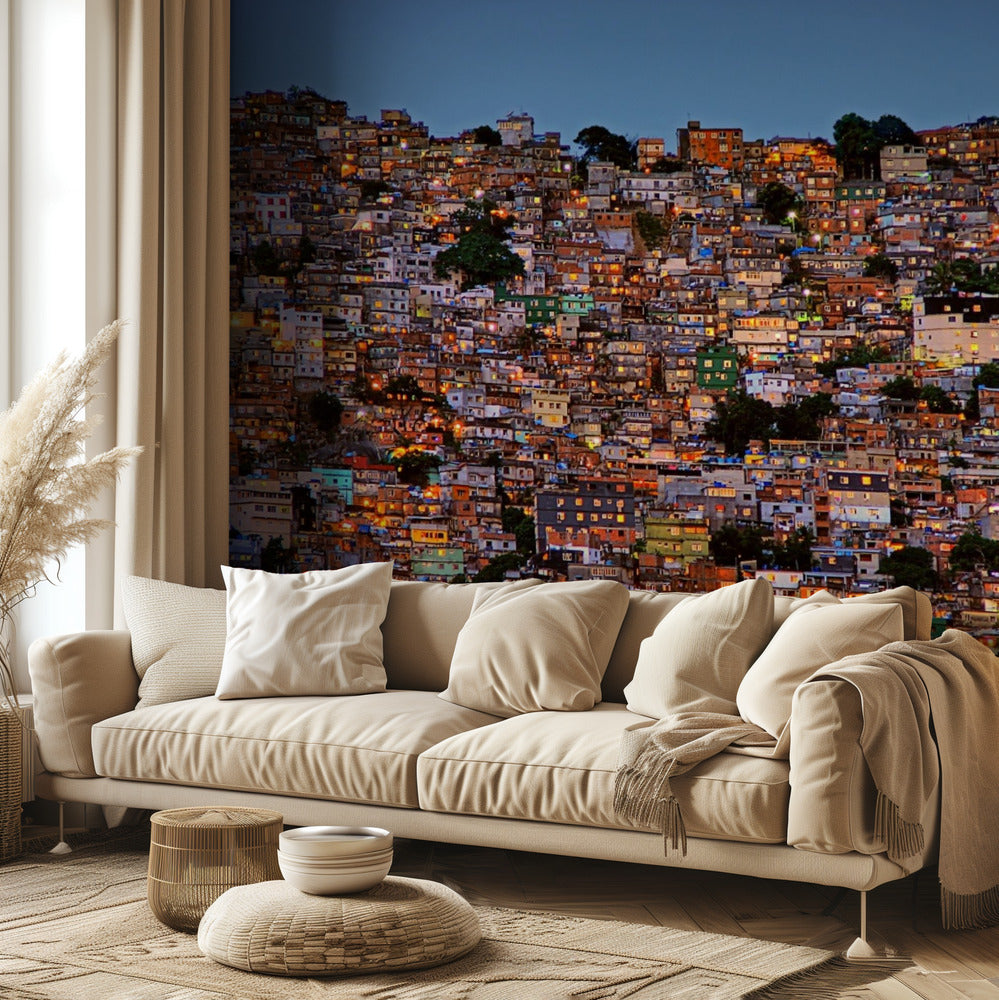 Pimeys Rocinha Favelassa | Valokuvatapetit